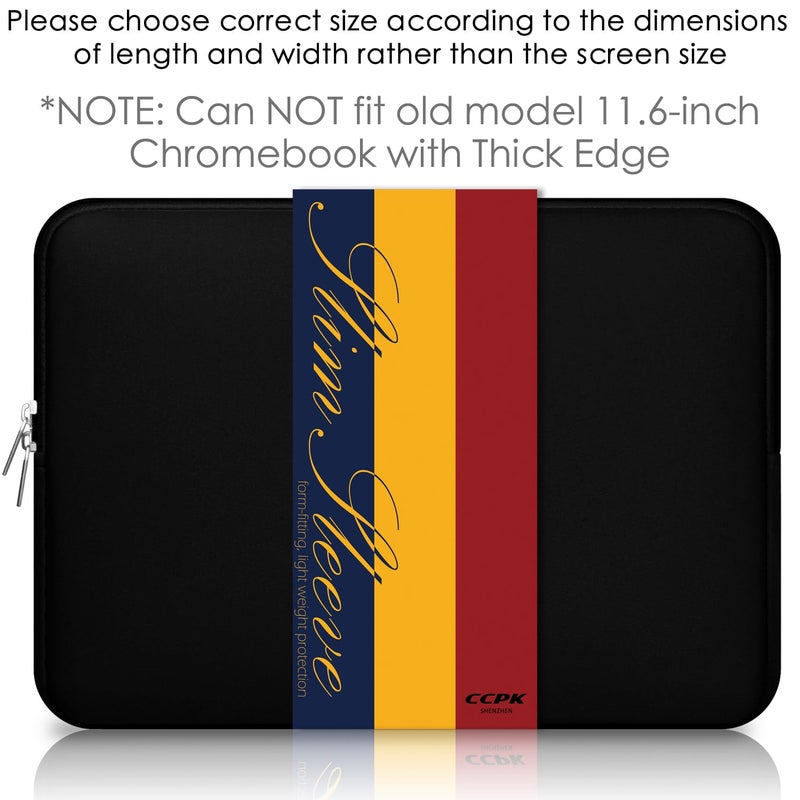 CCPK 11.6 inch Laptop Case Compatible with 12 inch MacBook Air 11 inch ASUS Vivobook Go Lenovo 100e Gen 4 Acer Gateway Chromebook 311 Computer Accessories Bag Sleeve Cover Carrying Case 11 inch, Black - Image 3
